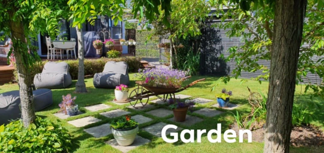 Garden seating area