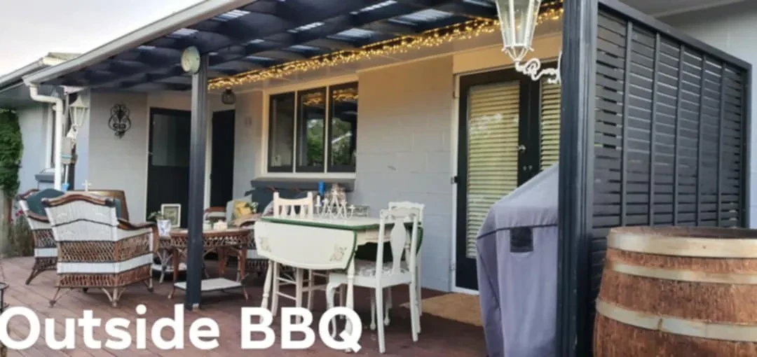 Outside barbecue area